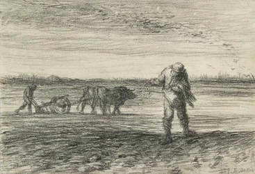 Mann pflügt und ein anderer sät, 1849 - 1852